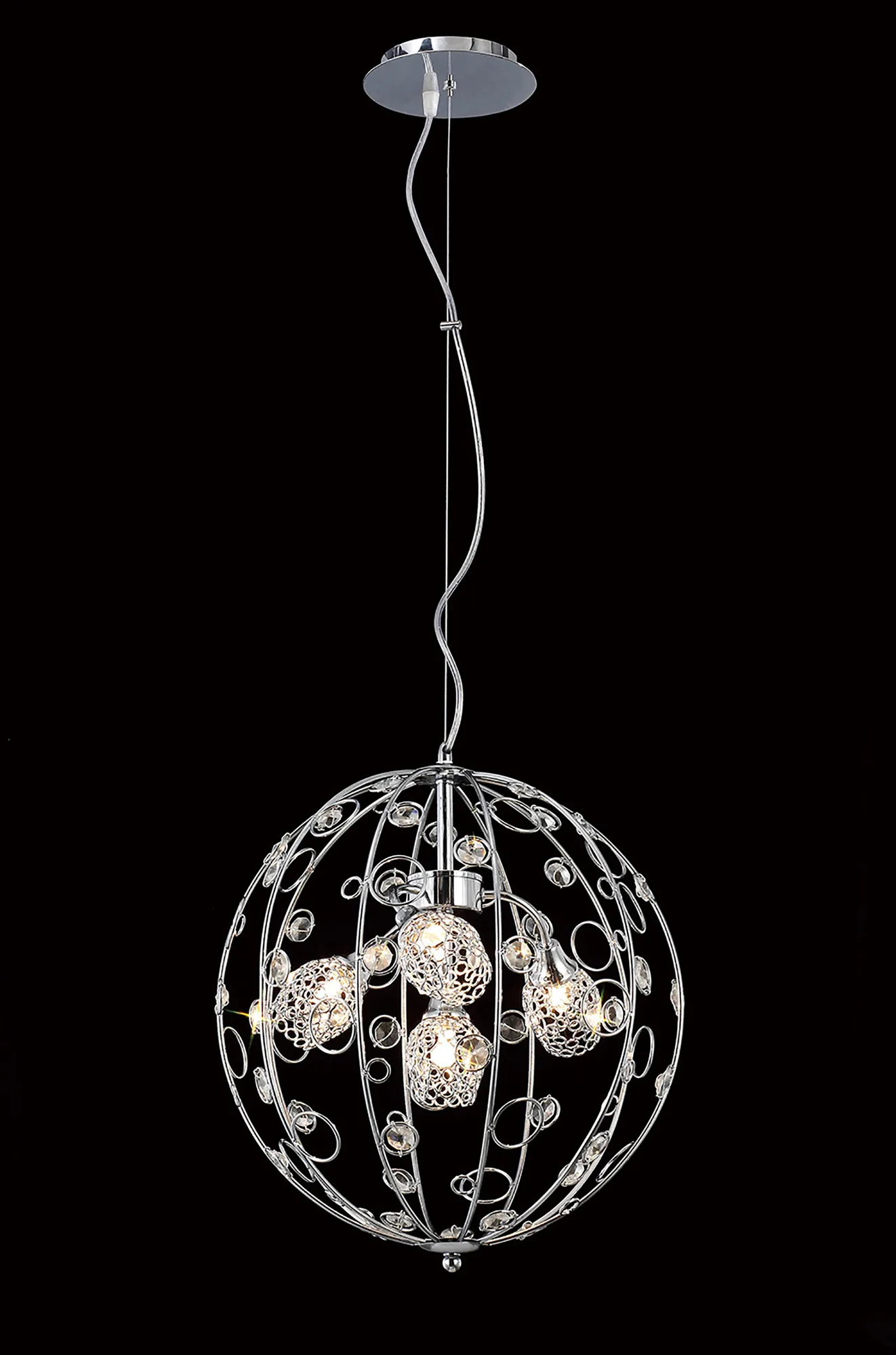 IL30038  Sorrento Crystal Pendant 3 Light